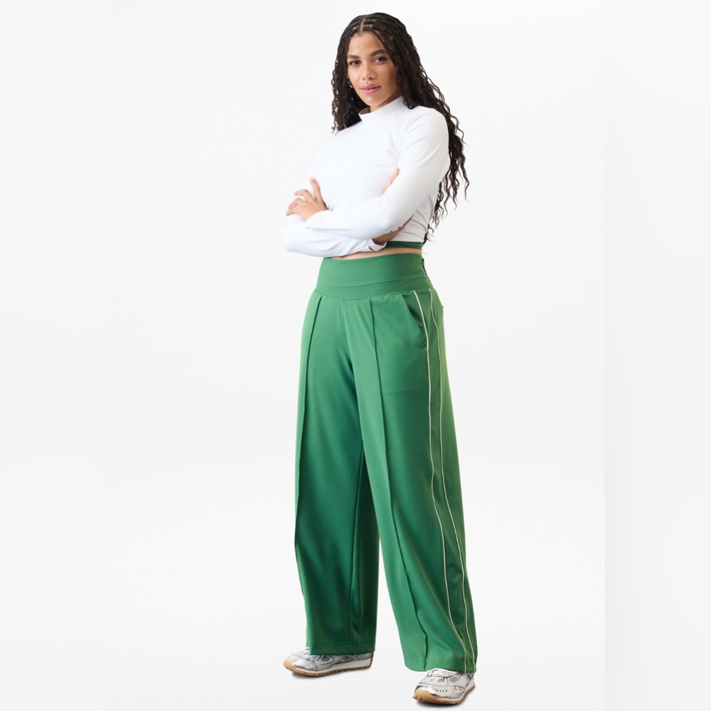 Athleta Venice High Rise Track Stripe Wide Leg Pant - Picture 3 of 8